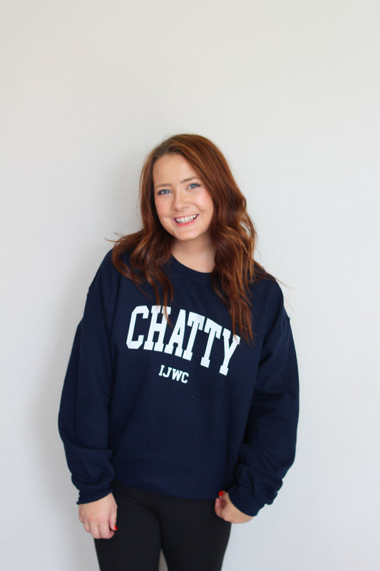 Navy “Chatty” Sweatshirt